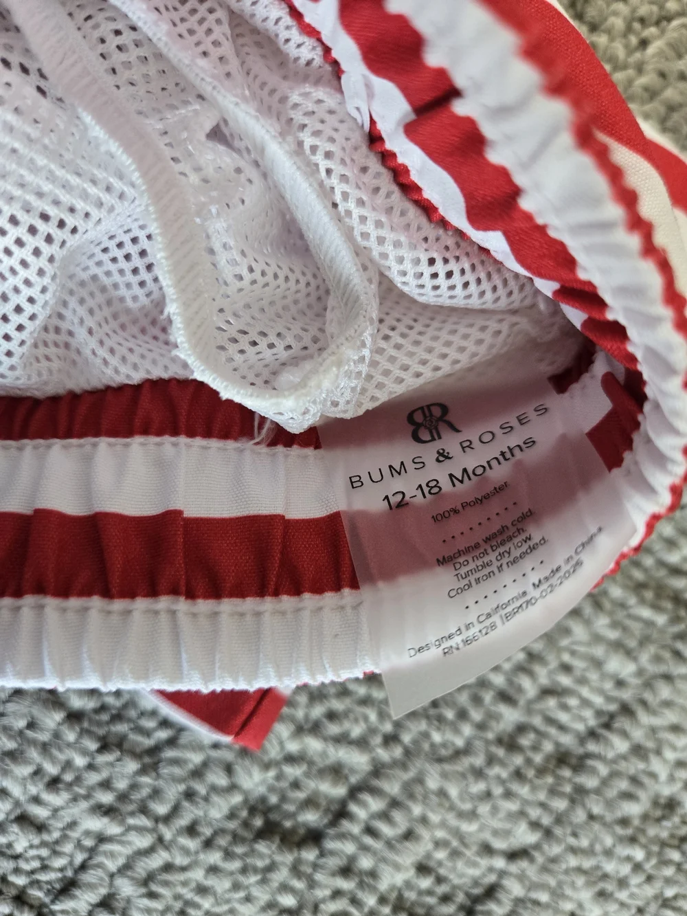 Kids American Flag Swim Shorts - Red & Blue